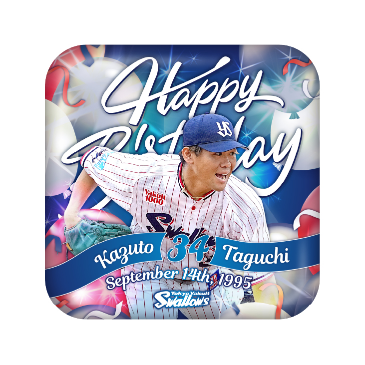 9月バースデースクエア缶バッジ（田口）【11月上旬出荷開始予定】