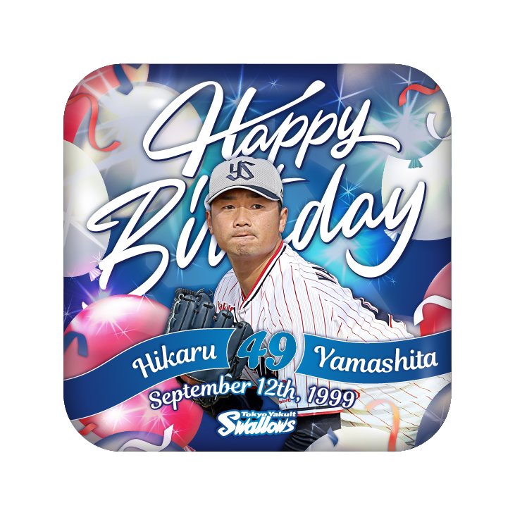 9月バースデースクエア缶バッジ（山下）【11月上旬出荷開始予定】