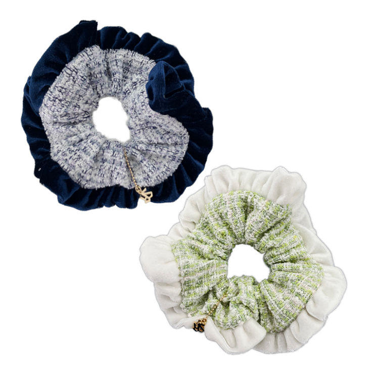 ツイードベロアシュシュ　