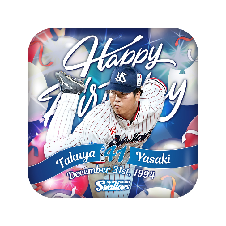 【2025年BD】12月バースデースクエア缶バッジ（矢崎）【2月中旬出荷開始予定】