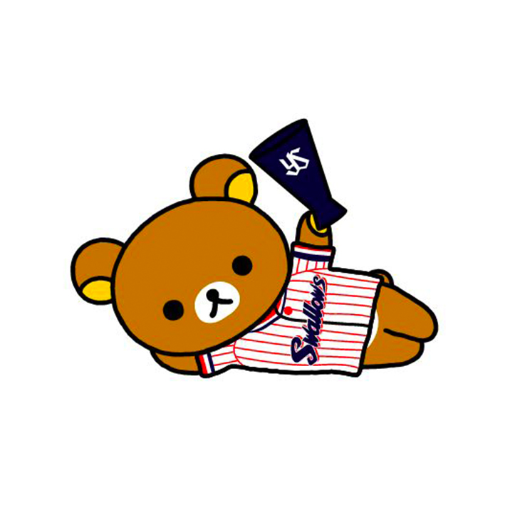 専用 リラックマ 野球 駅長 りらやん投手、第1球投げました🐙⚾ バッターはししょ～店長